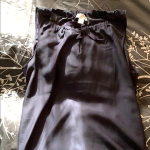 Navy sleeveless blouse